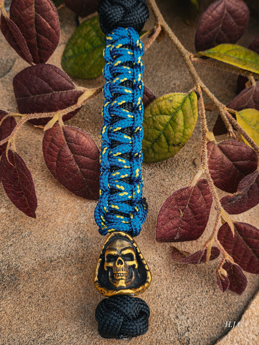 Lanyard - REAPER - Blue paracord w/ Brass Bead