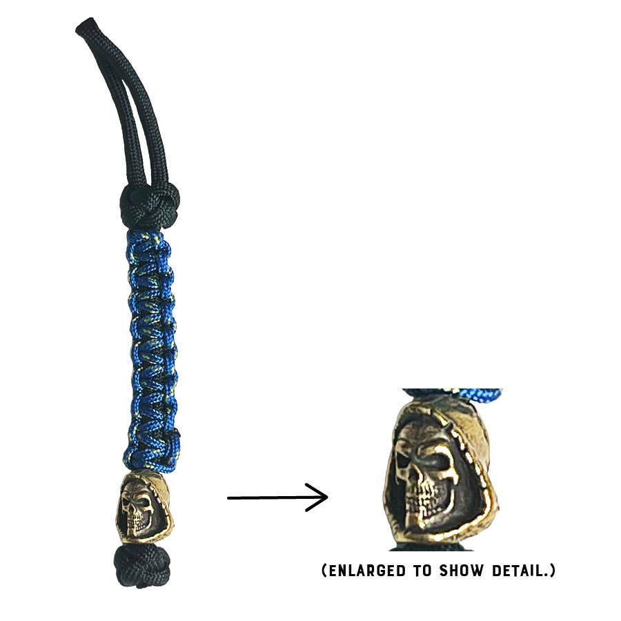 Lanyard - REAPER - Blue paracord w/ Brass Bead