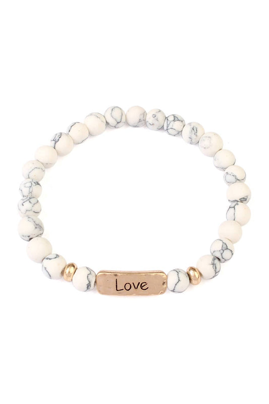 LOVE HOWLITE STONE BRACELET