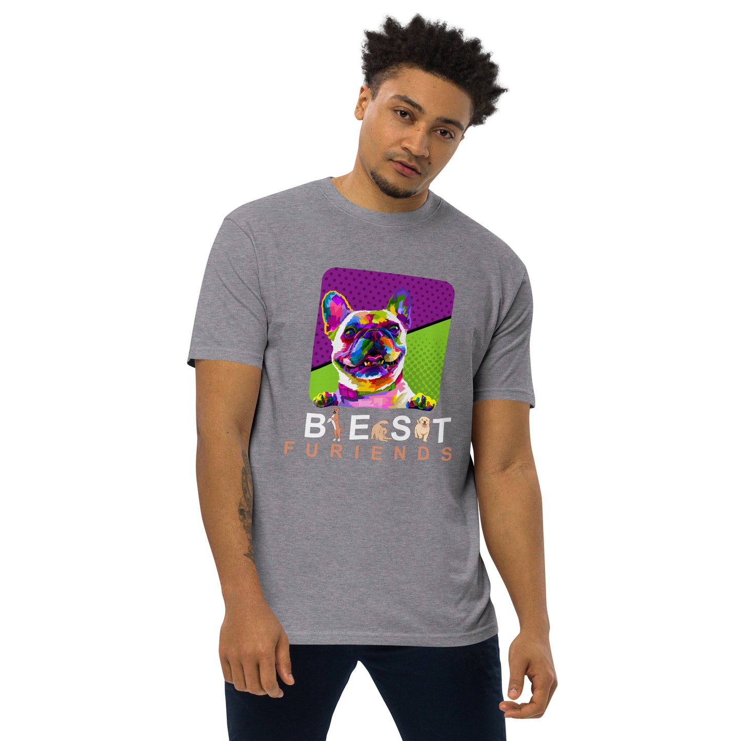 Men’s premium heavyweight tee bestfuriends