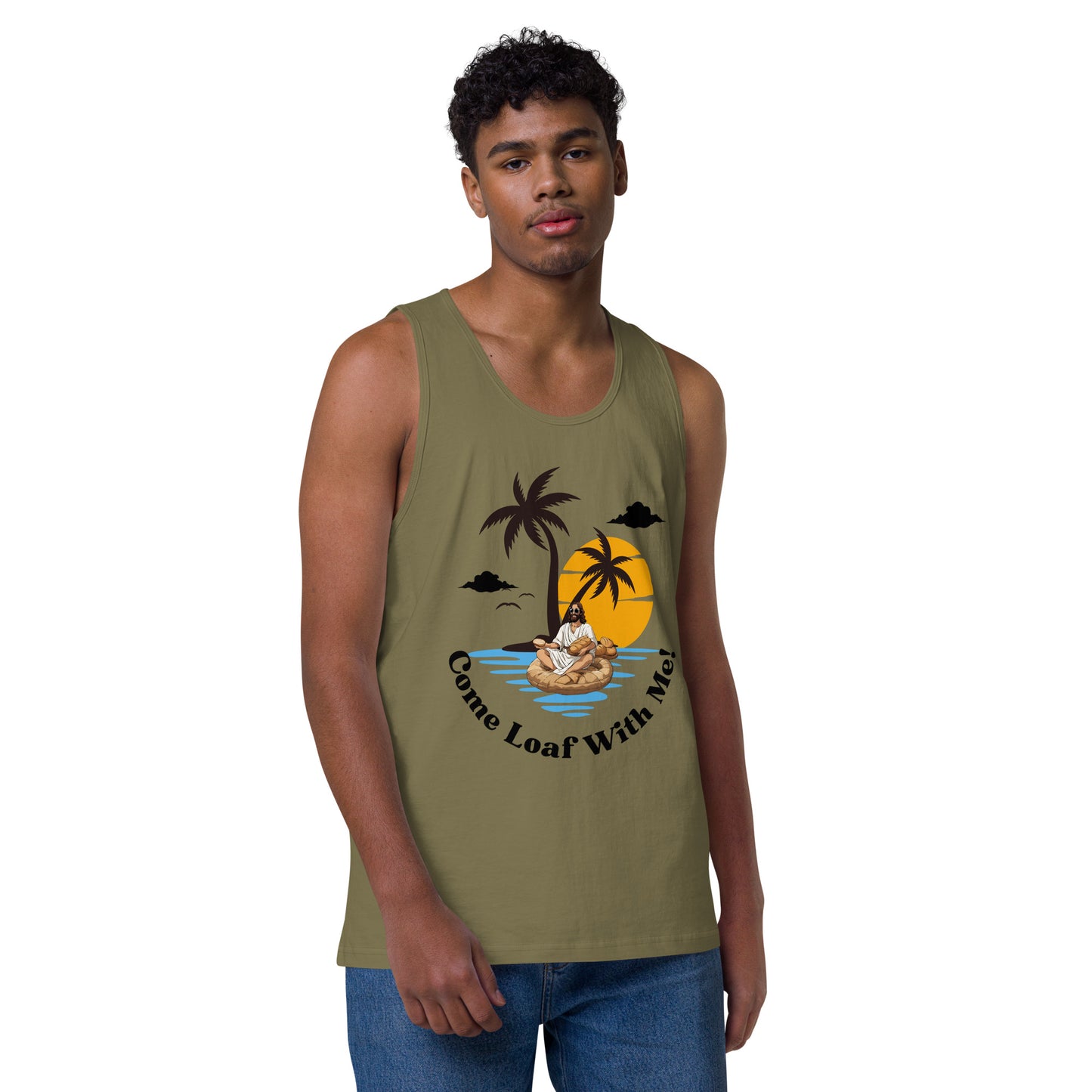 Men’s premium tank top Come Loaf With Me