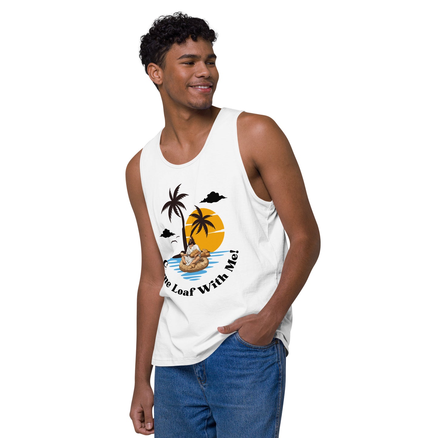 Men’s premium tank top Come Loaf With Me