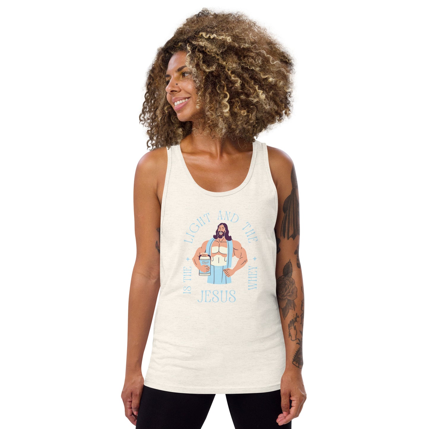 Unisex Tank Top Jesus is the light and the Whey