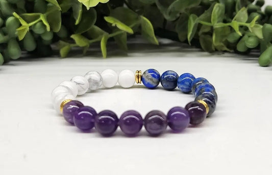 Mental Clarity Howlite, Lapis, Amethyst