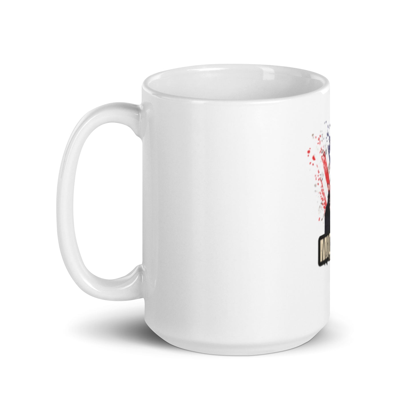 White glossy mug Mic Drop