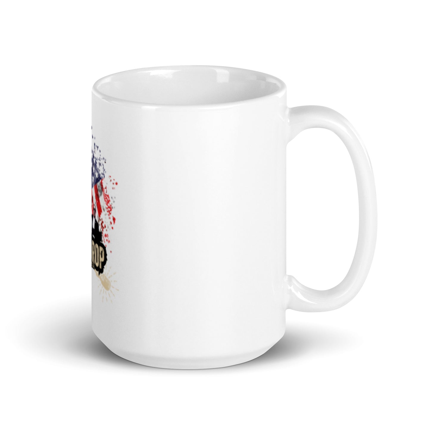 White glossy mug Mic Drop