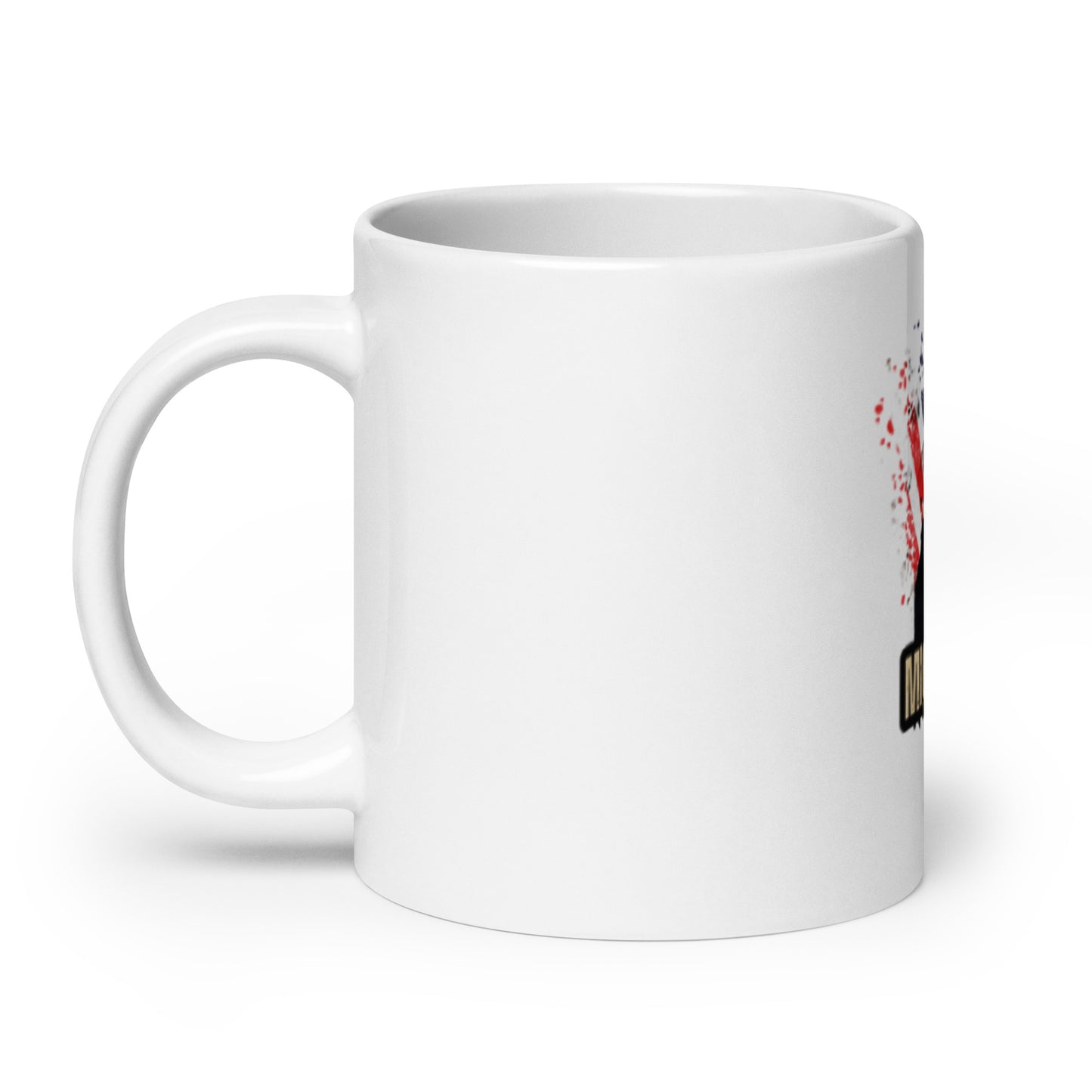 White glossy mug Mic Drop