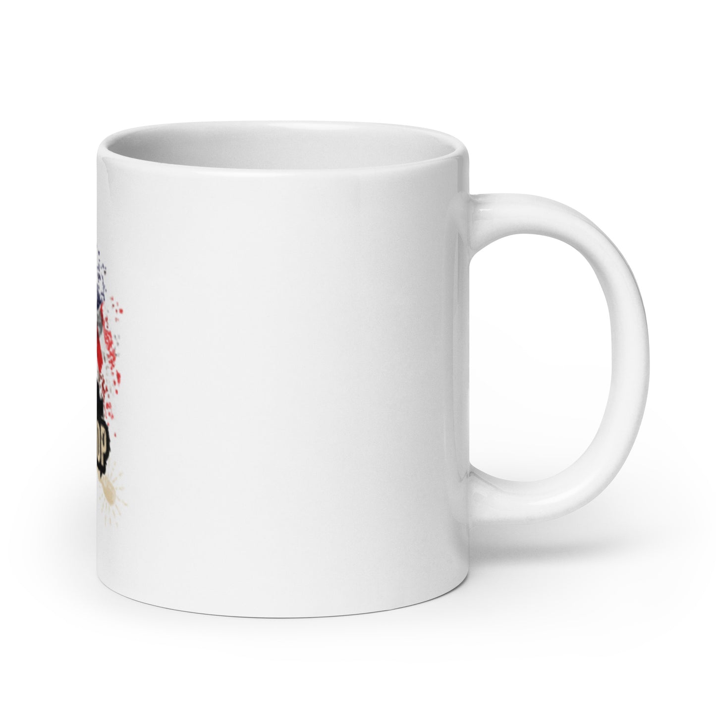 White glossy mug Mic Drop