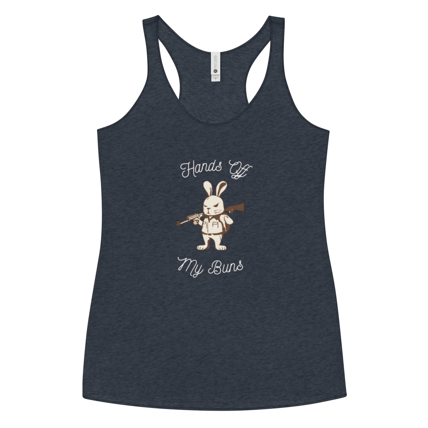 Women's Racerback Tank hands off my buns