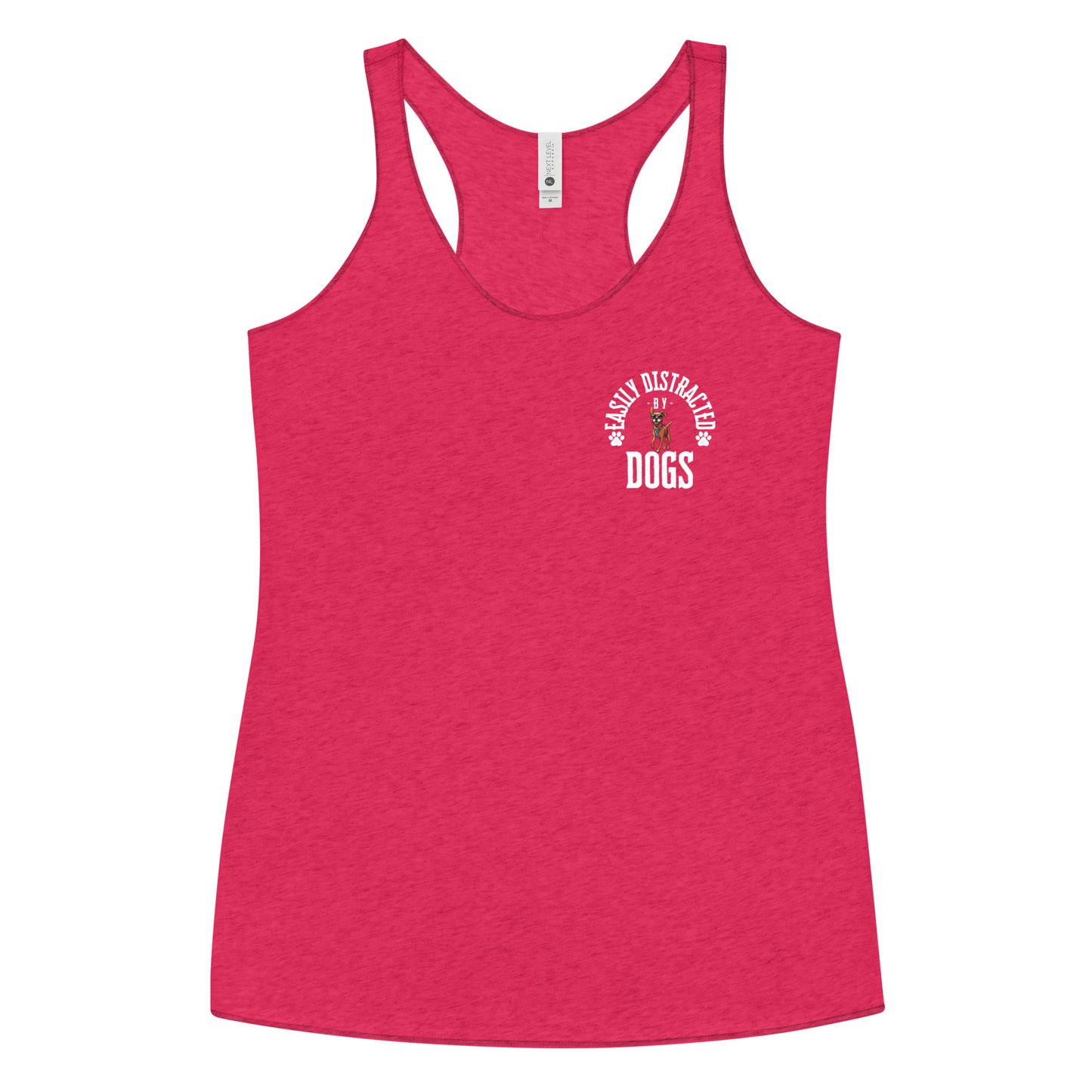 Women's Racerback Tank distracted by dogs